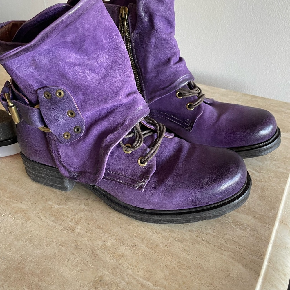 A.S.98 Purple Combat Boots